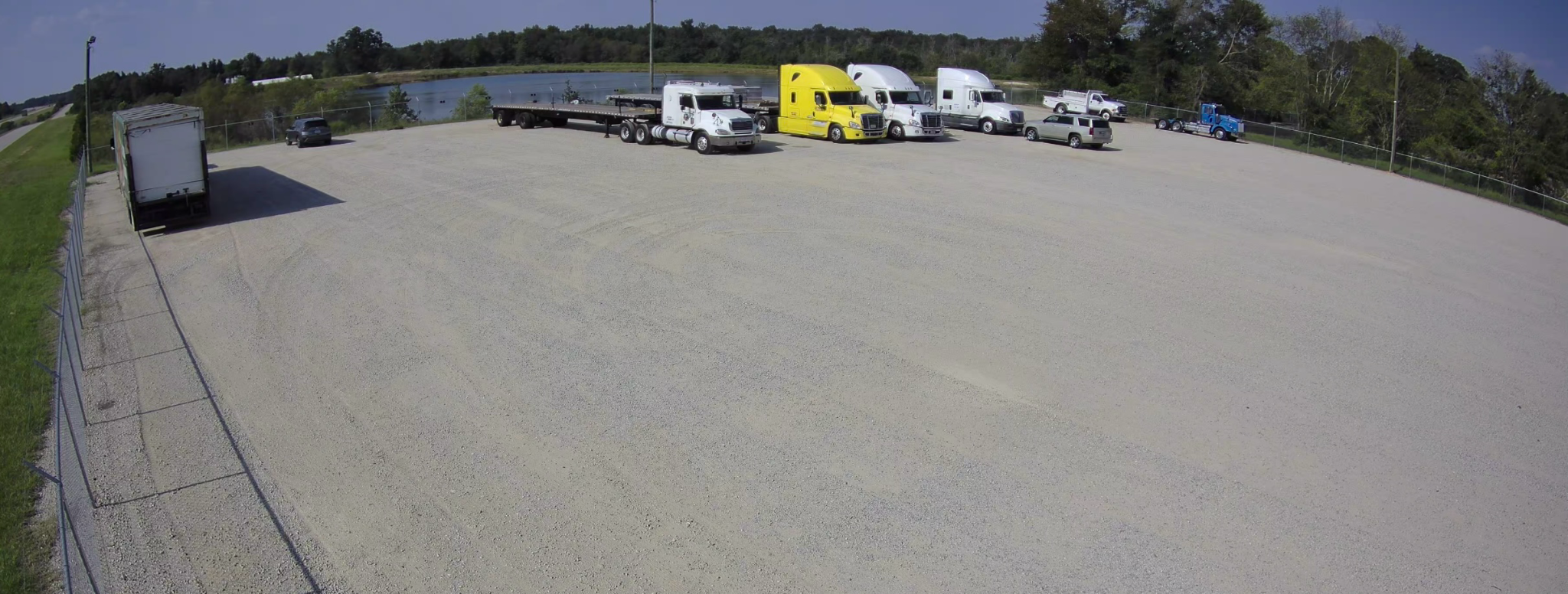 Gated truck RV boat trailer and vehicle parking lot at Specialized Rental in Roseboro NC